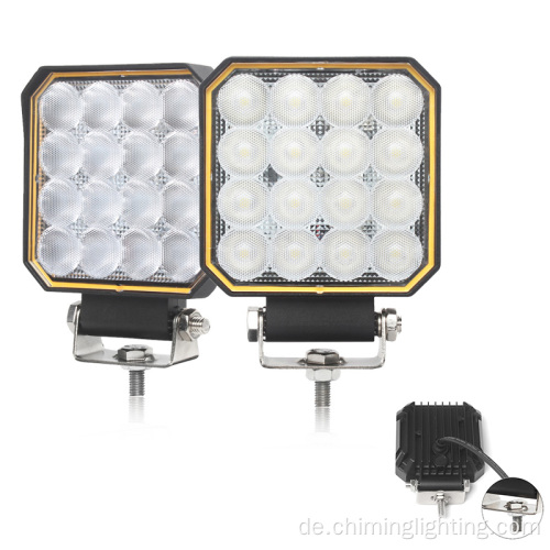 Ein Paar 25W 2300 lm Offroad LED -LED -Leuchten 4 -Zoll -Quadrat -Offroad -LED -Leuchten für LKW